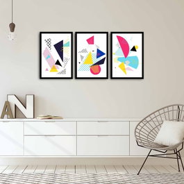 Wallity Cuadro Decorativo Enmarcado en MDF (3 Piezas)